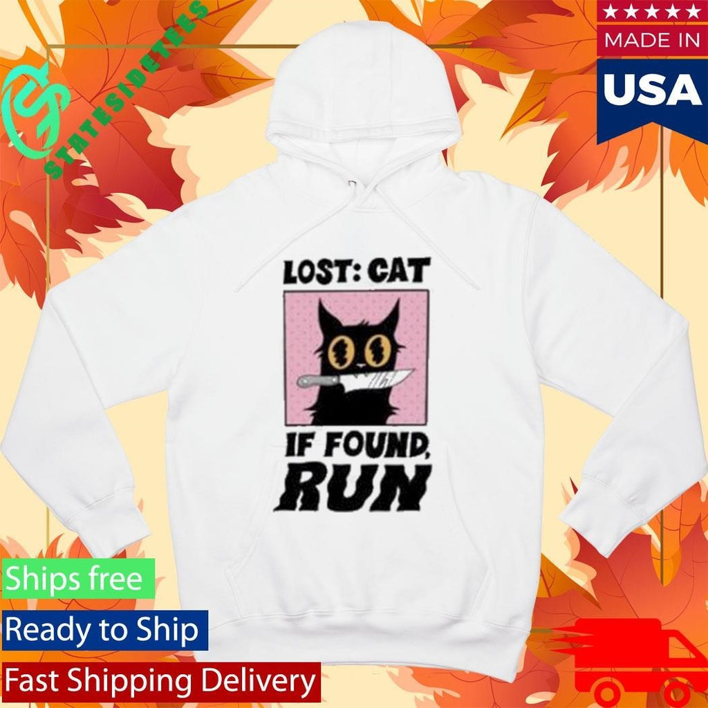 Topatoco Lost Cat If Found Run Shirt Unisex , , , Long Sleeve Tee