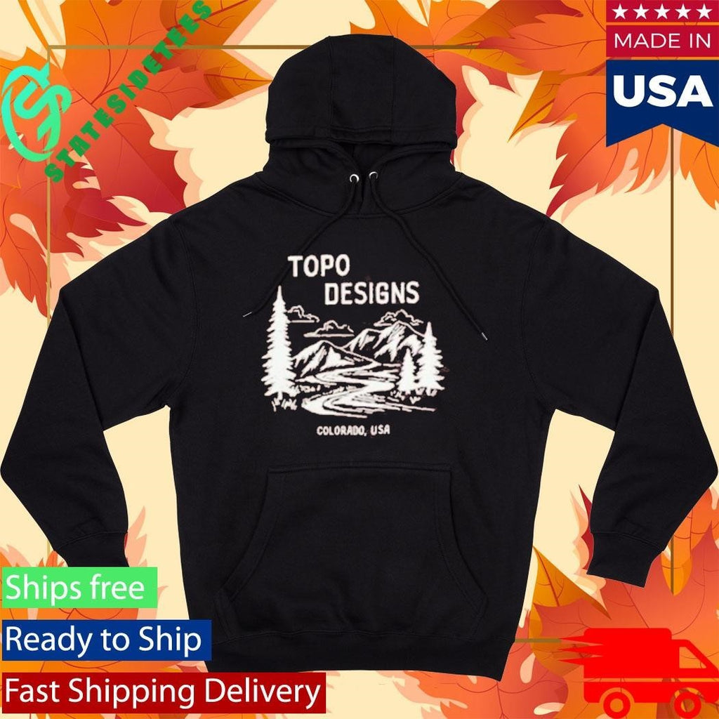 Topo Designs X Pine Printshop Mountain Doodle Shirt Unisex , , , Long Sleeve Tee