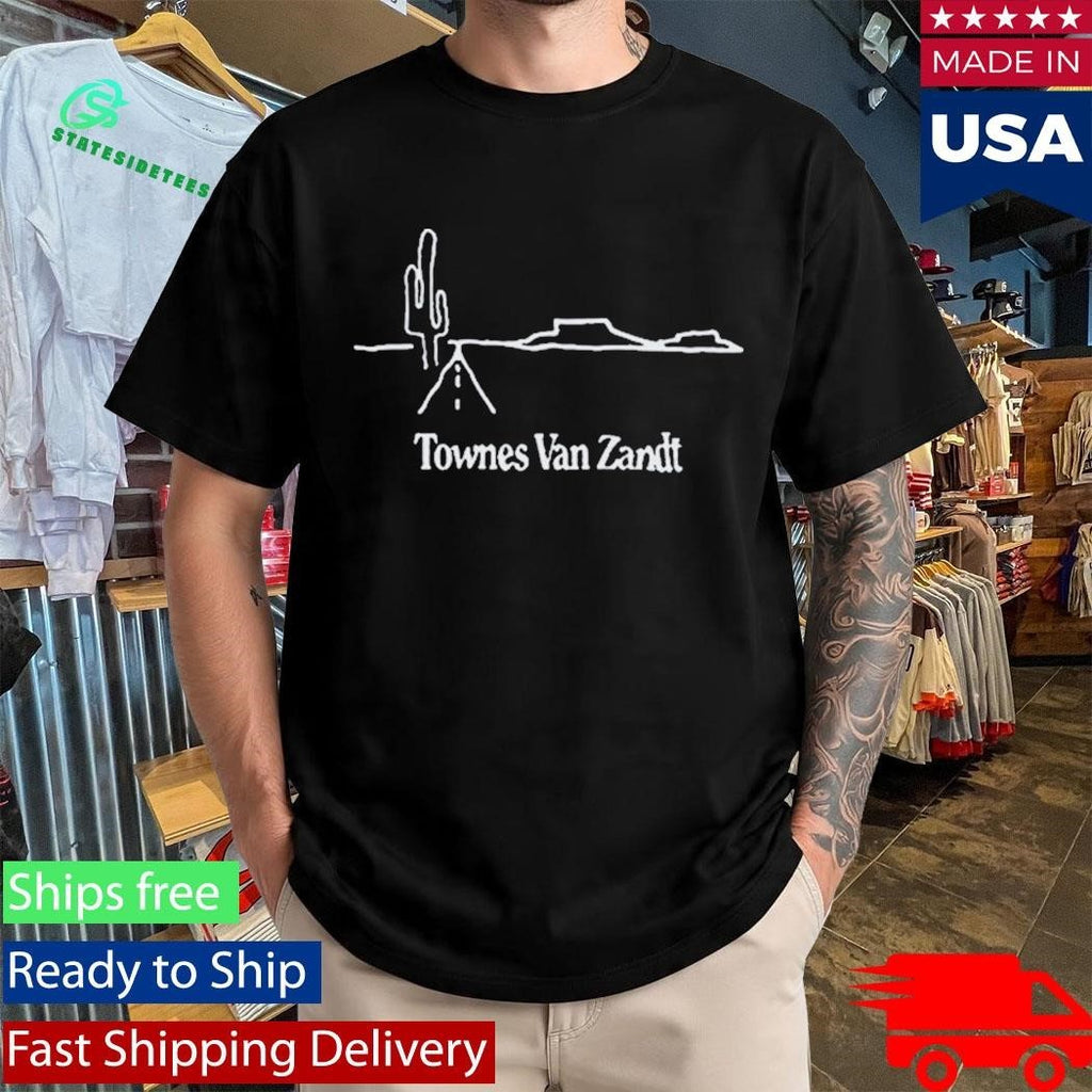 Townes Van Zandt Cactus Shirt Unisex , , , Long Sleeve Tee