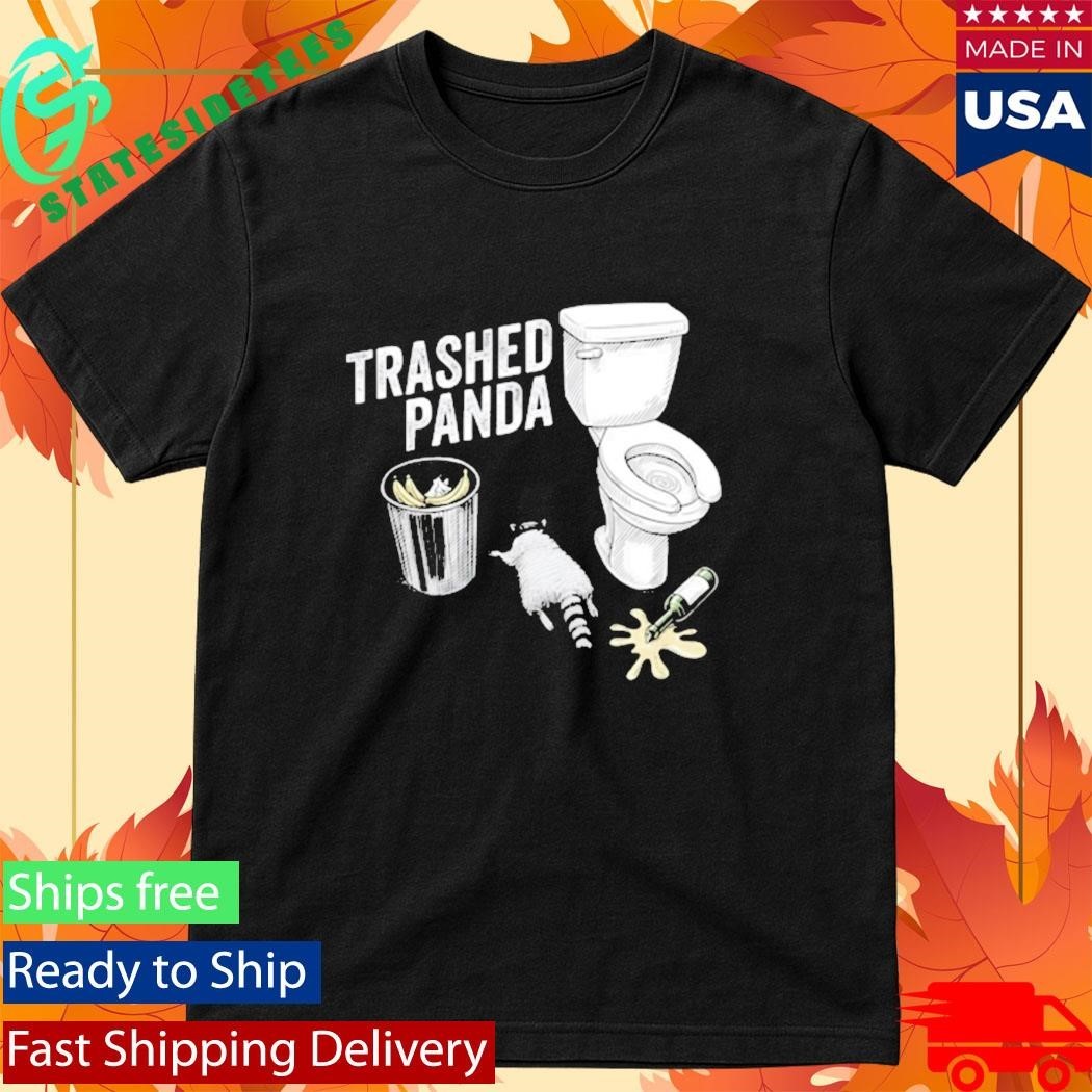 Trashed Panda Funny Drunk Raccoon Shirt Unisex , , , Long Sleeve Tee