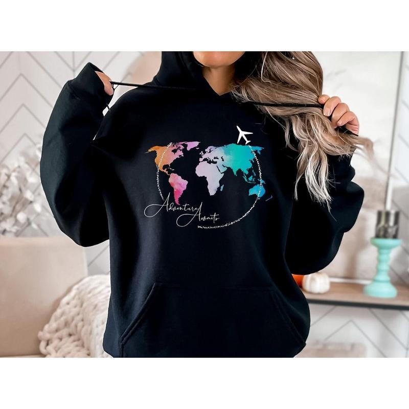 Traveler Travel Vacation Travel Lover World Map Shirt Airplane Mode Shirt Exchange Student Wanderlust T-Shirts