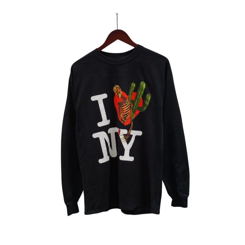 Travis Scott I Love NY MSG Long Sleeve Black T-Shirts
