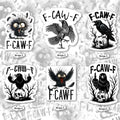 [Trending] Fcawf Stickers Funny Stickers Crow Raven T-Shirts