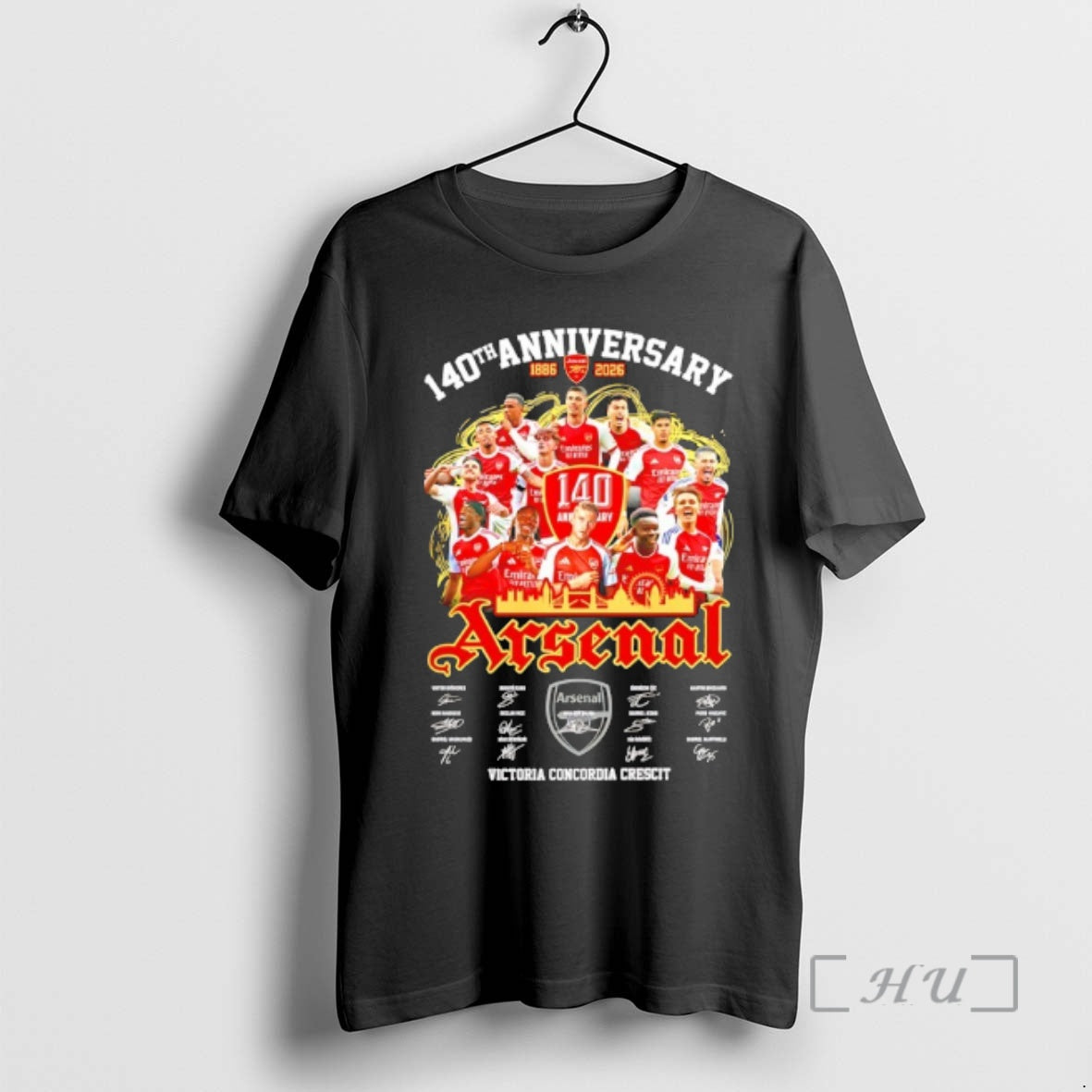Trending Arsenal 140th Anniversary 1886 2026 All Team Victoria Concordia Crescit Signatures