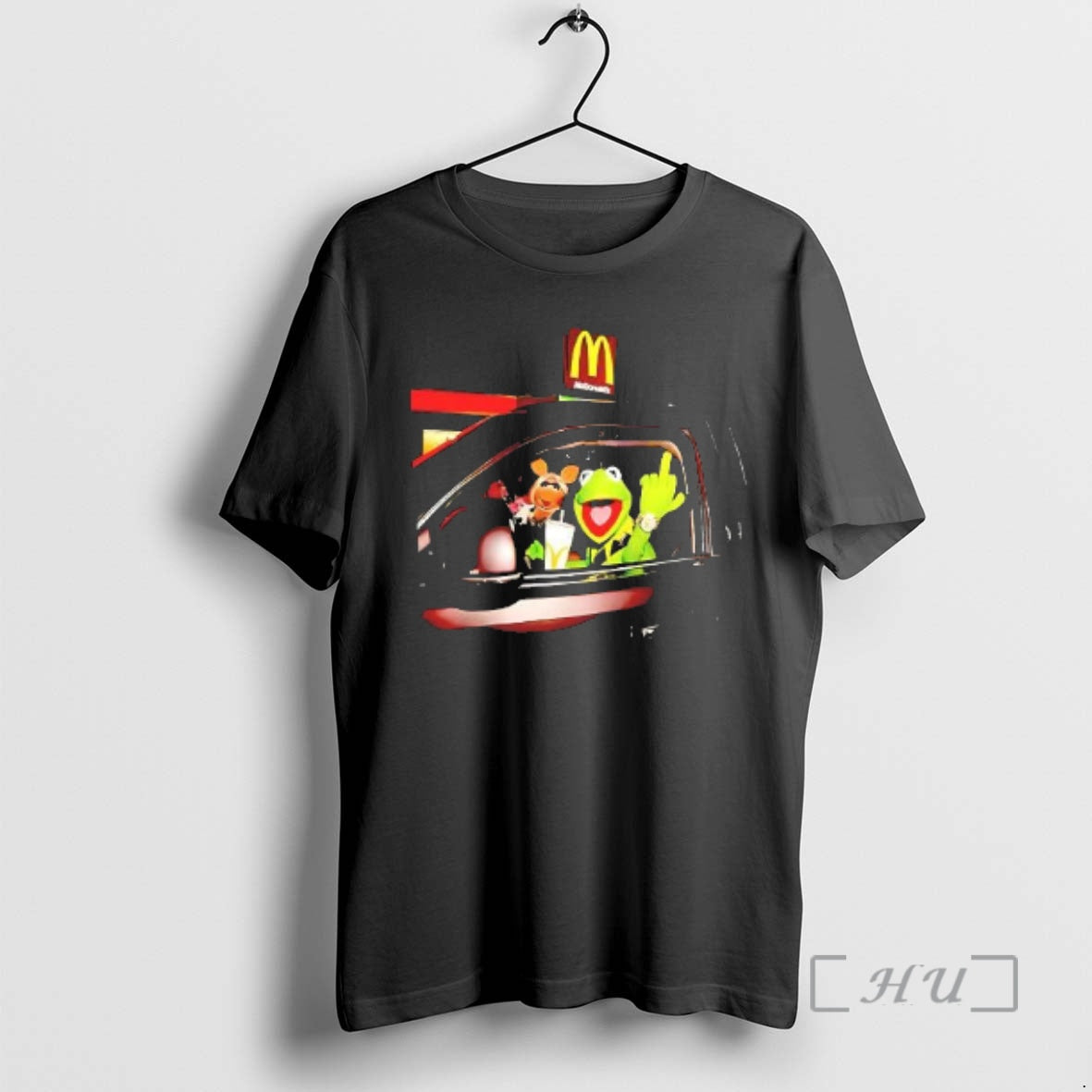 Trending Mcdonalds Frog Kermit Middle Finger Miss Piggy Riding Car
