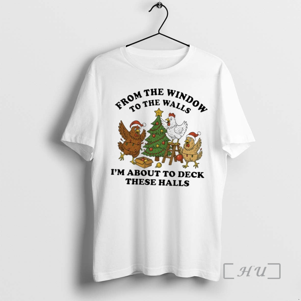 Trending Chicken Santa Window Walls Im About Deck These