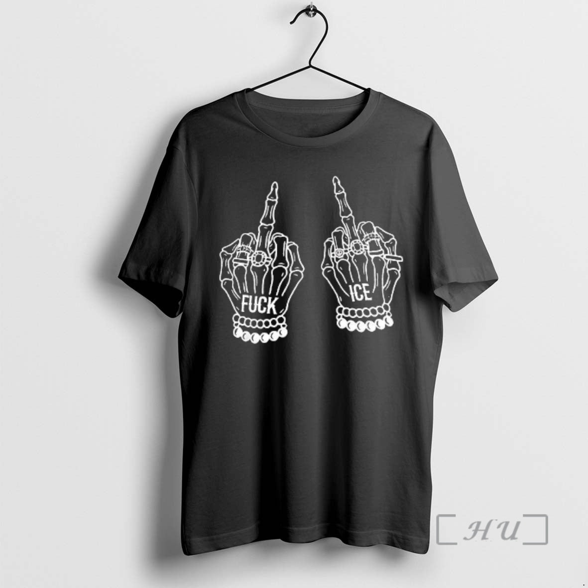 Trending Fuck Ice Middle Finger Skull Hand