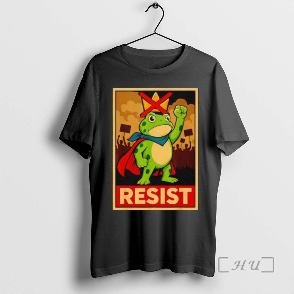 Trending Funny Portland Frog Hop Protest Resist Frog No Kings Toad