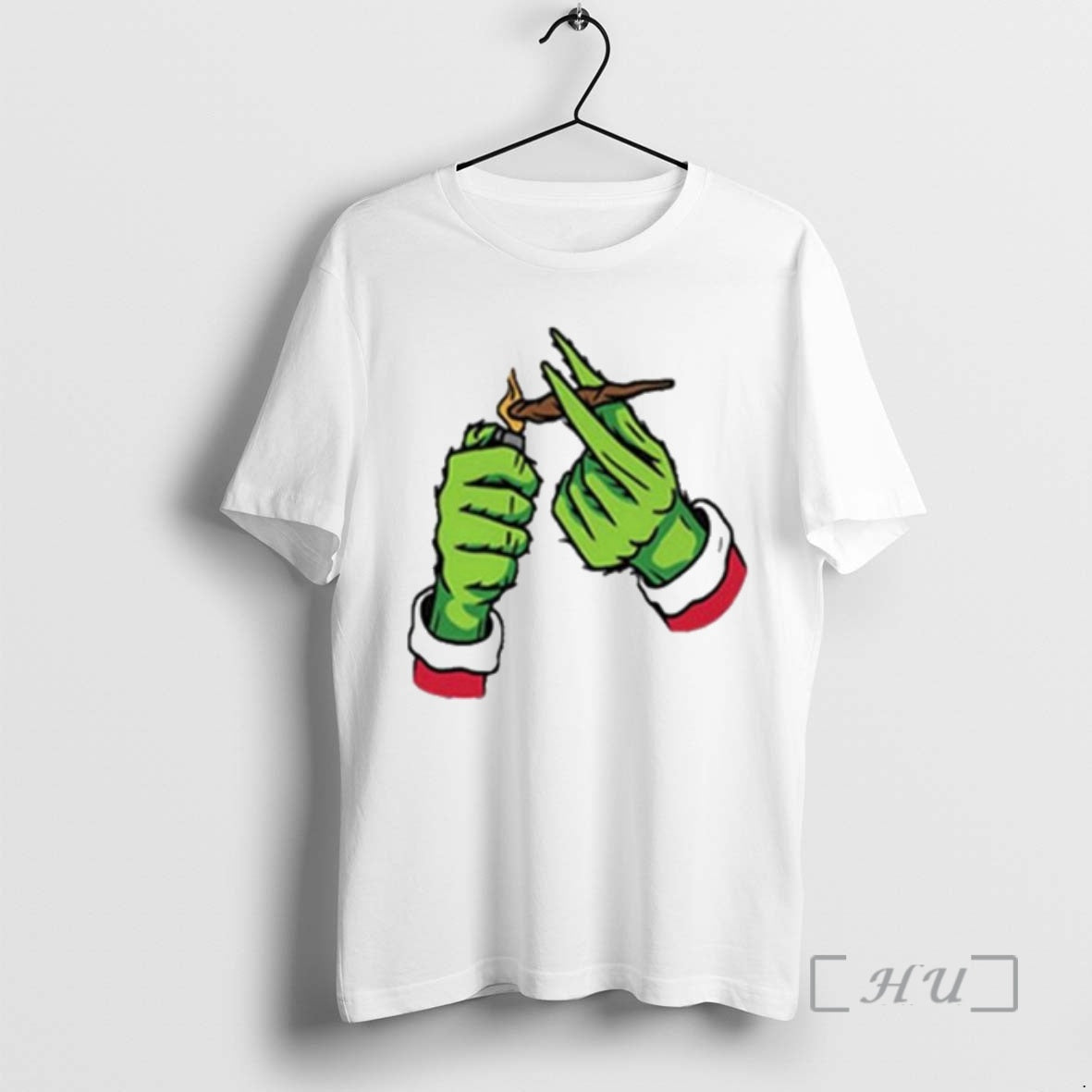 Trending Grinch Hand Smoking Cannabis Funny Ornaments