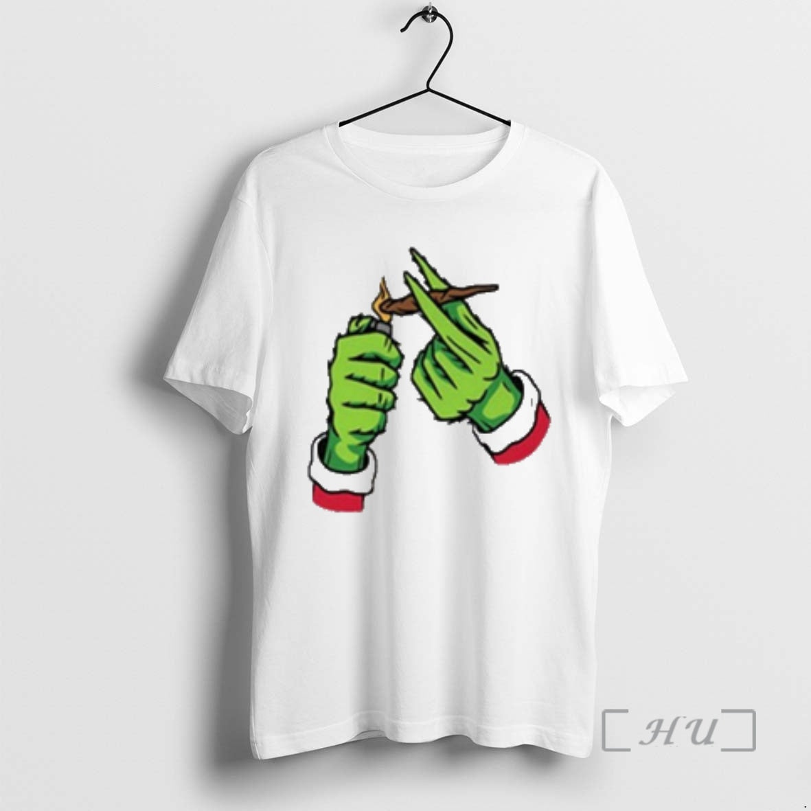 Trending Grinch Hand Smoking Cannabis Funny