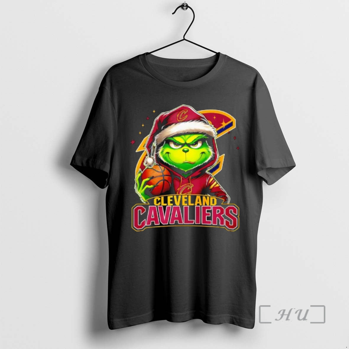 Trending Grinch Wearing Santa X Cleveland Cavaliers Hat