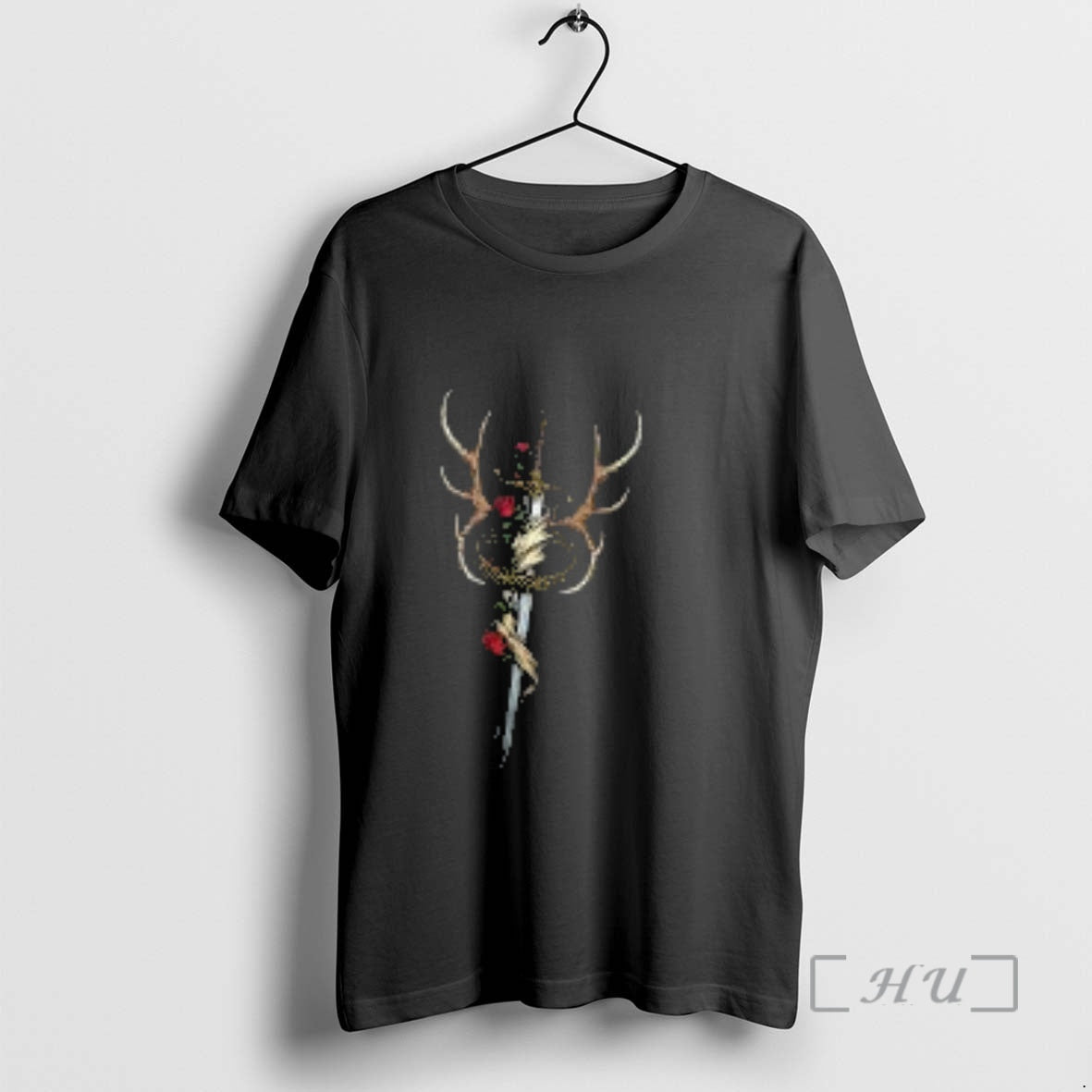 Trending Sword Crown Deer Antlers Logo