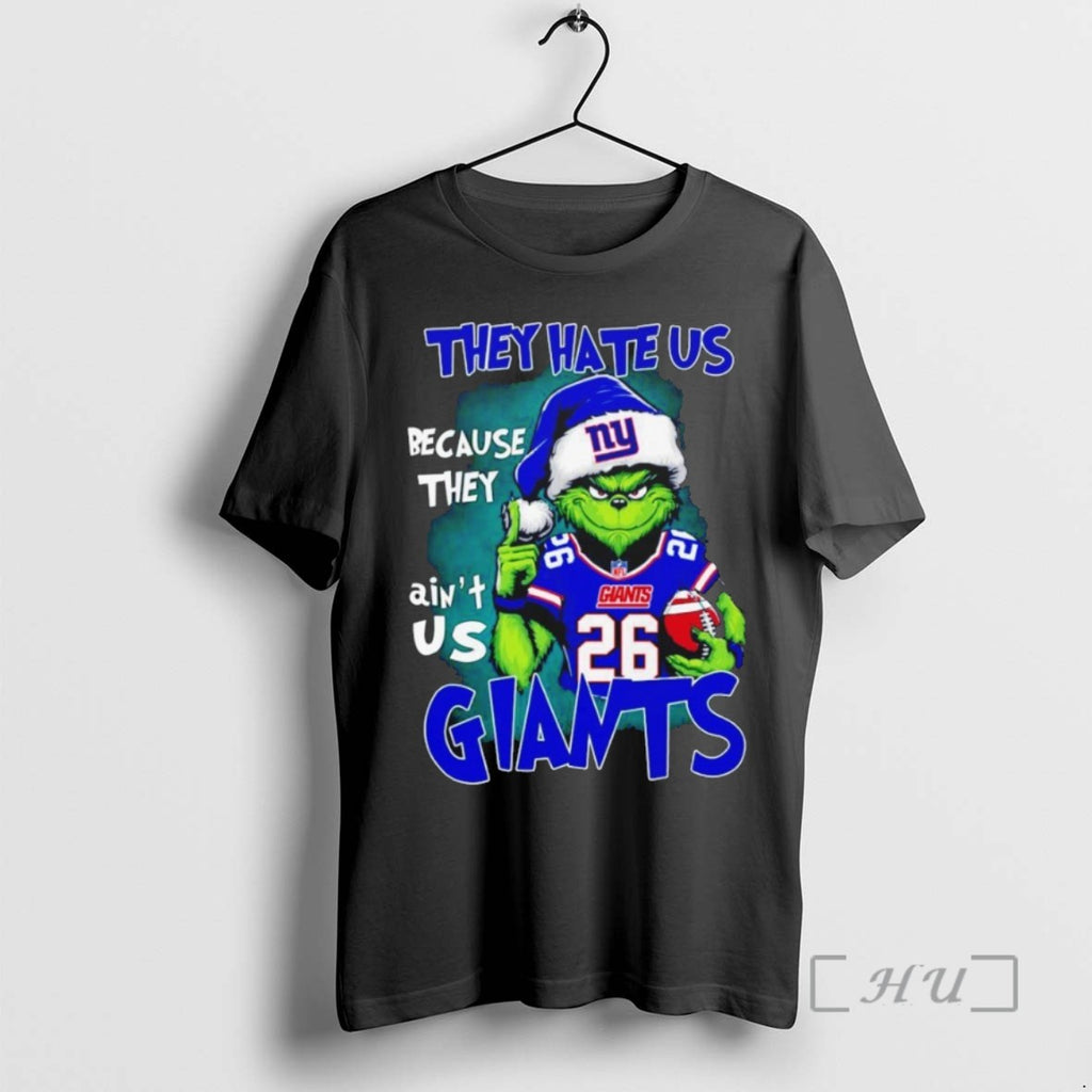 Trending The Grinch They Hate Us Because They Aint Us New York Giants T Shirts