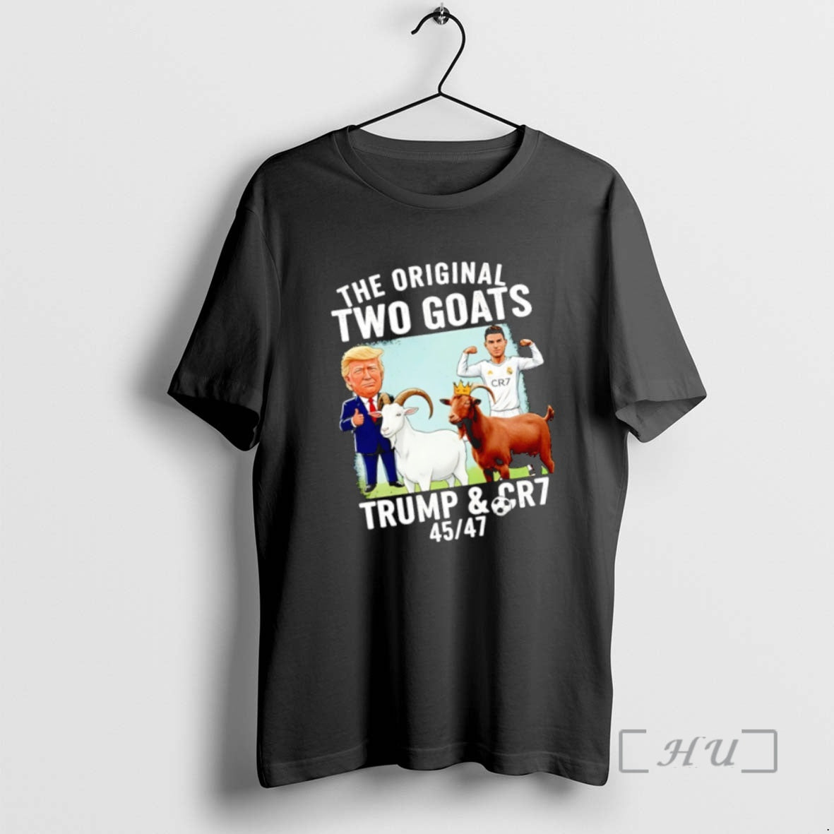 Trending Trump Ronaldo Two Goats 45 47 Caricature