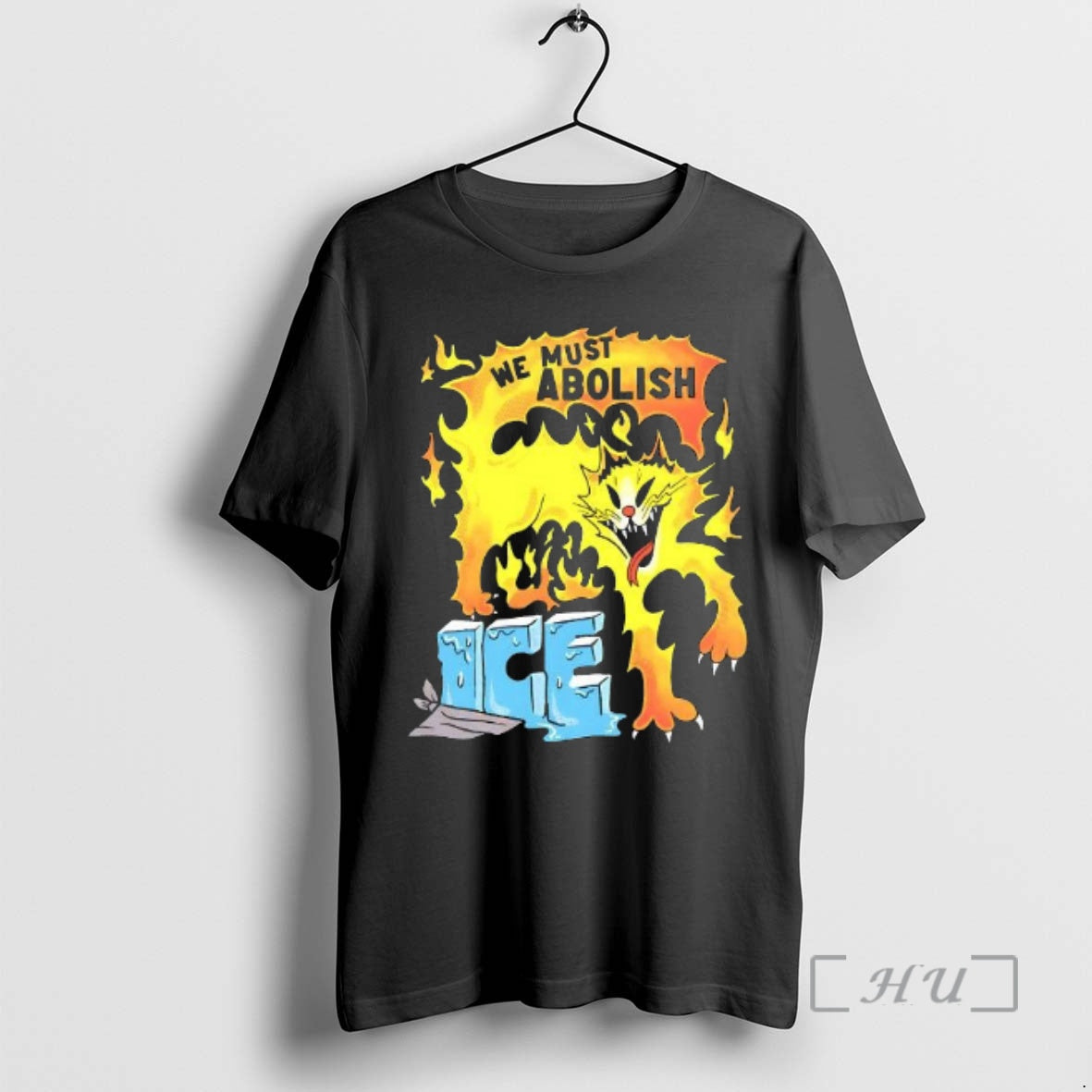 Trending We Must Abolish Ice Fire Cat Melts Ice Caricature