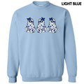 Triple Blue Floral Ghosts 'NLB' T-Shirts