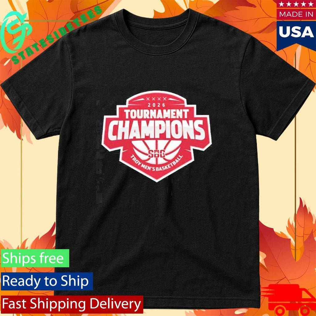 Troy Trojans ’26 Sun Belt Conference Men’s Basketball Tournament Champions Shirt Unisex , , , Long Sleeve Tee