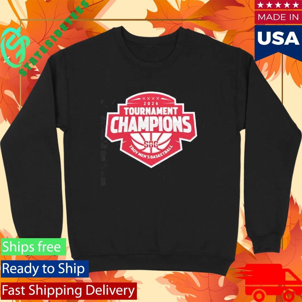 Troy Trojans ’26 Sun Belt Conference Men’s Basketball Tournament Champions Shirt Unisex , , , Long Sleeve Tee