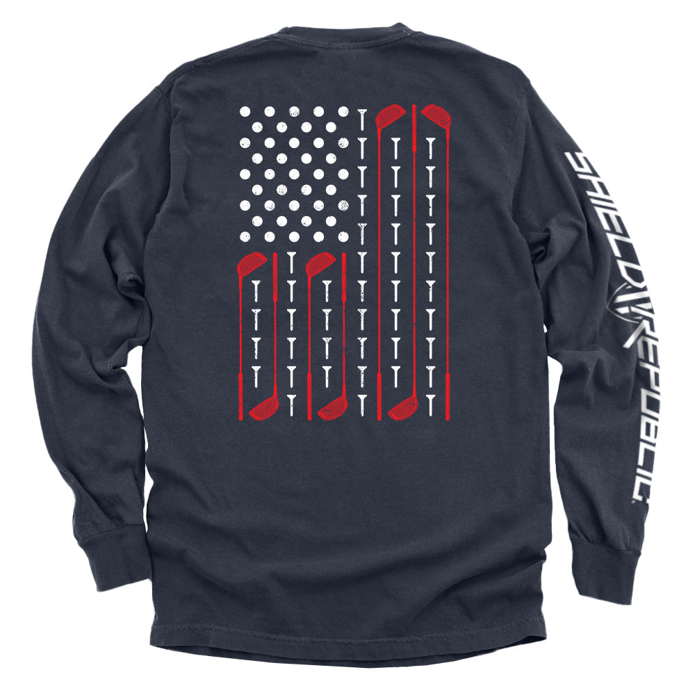 Golf American Flag T-Shirts