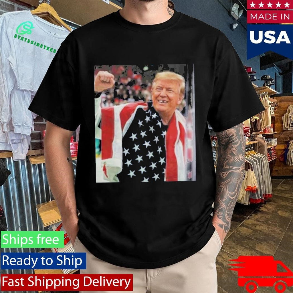 Trump Loss Teeth Gold USA Olympic 2026 Wins funny photo Shirt Unisex , , , Long Sleeve Tee