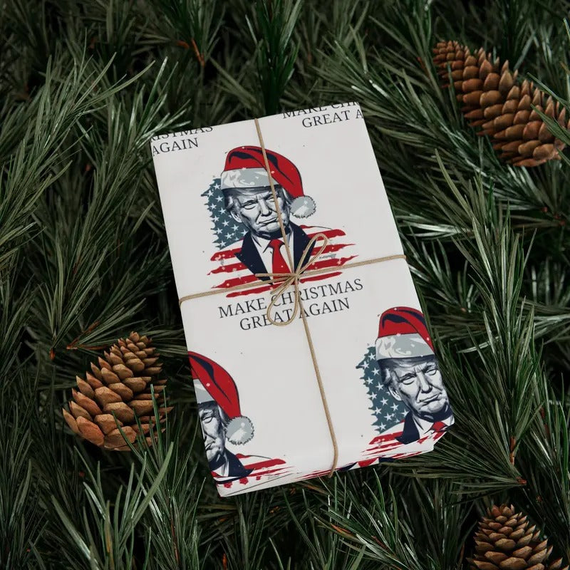 Trump Make Great Again Wrapping Paper Trump Wrap Paper Republican Wrapping Paper Trump Santa Wrapping Paper T-Shirts