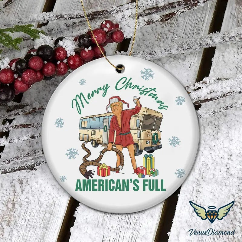 Trump Merry American'S Full Ornament Donald Trump Ornament National Lampoon'S Ornament Ornament Trump T-Shirts