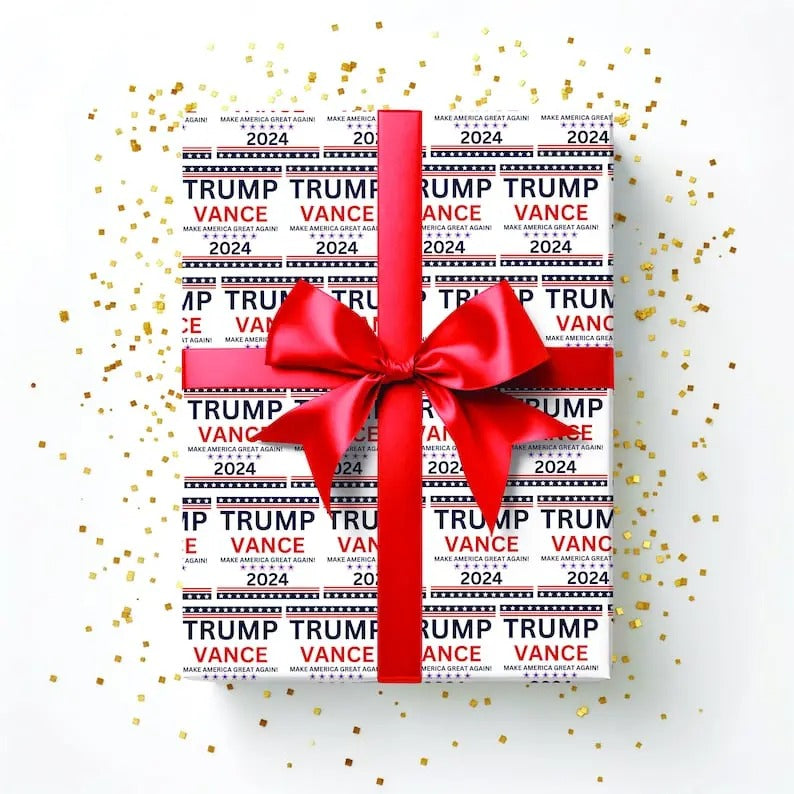 Trump Wrapping Paper Trump Wrap MAGA Trump 2024 Wrapping Paper T-Shirts
