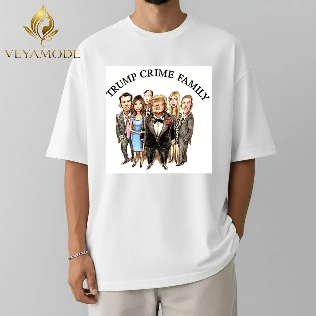 Trump crime family paint tee Unisex , , , Long Sleeve Tee