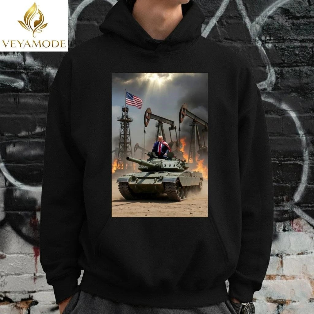 Trump drives a tank war fire tee Unisex , , , Long Sleeve Tee