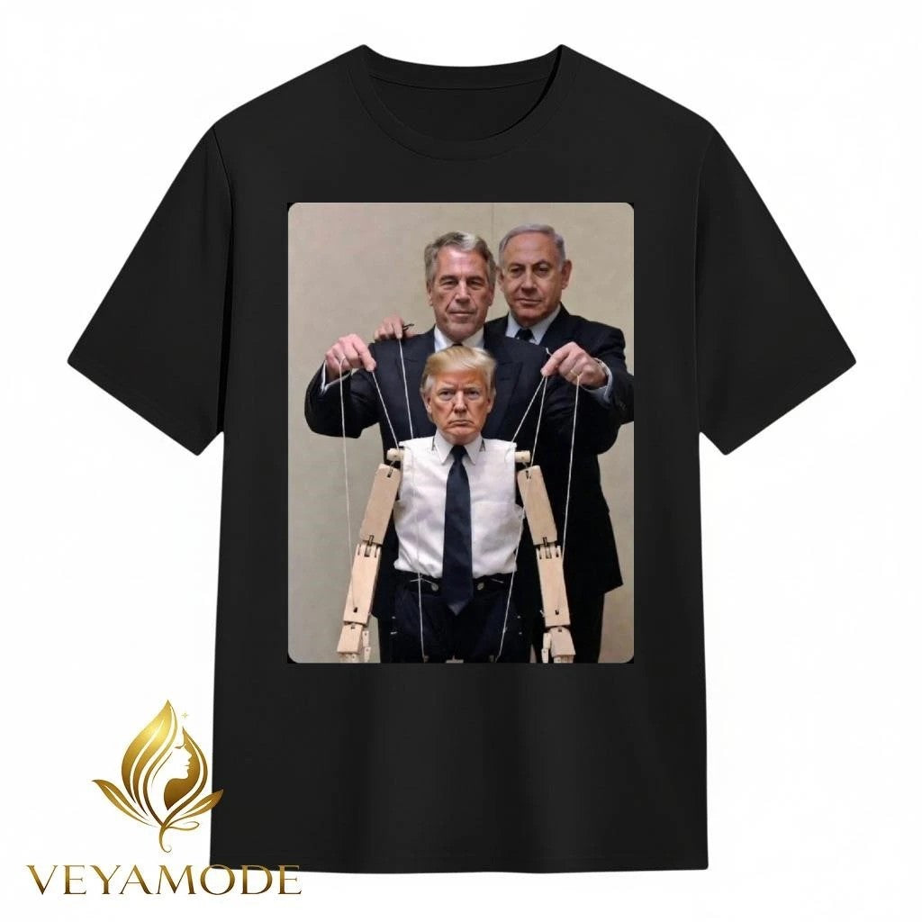 Trump is a puppet of Epstein and Netanyahu tee Unisex , , , Long Sleeve Tee