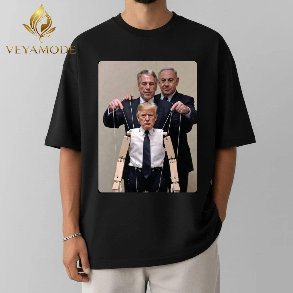 Trump is a puppet of Epstein and Netanyahu tee Unisex , , , Long Sleeve Tee