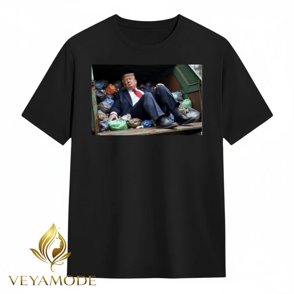 Trump sitting in a garbage truck tee Unisex , , , Long Sleeve Tee