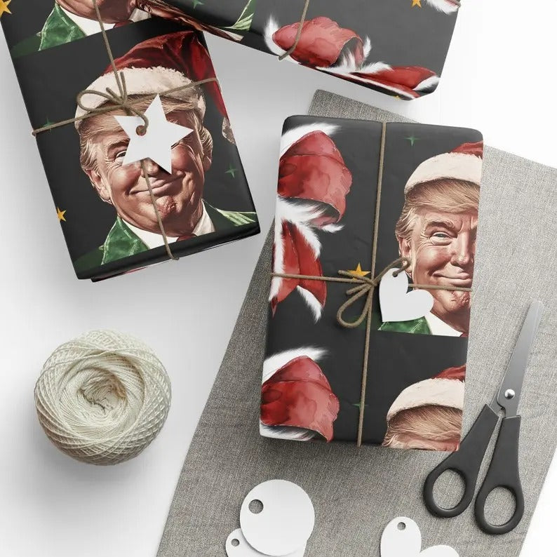 Trump Wrapping Paper Wrapping Paper President Wrapping Papper Wrap Merry Decor Wrapping T-Shirts