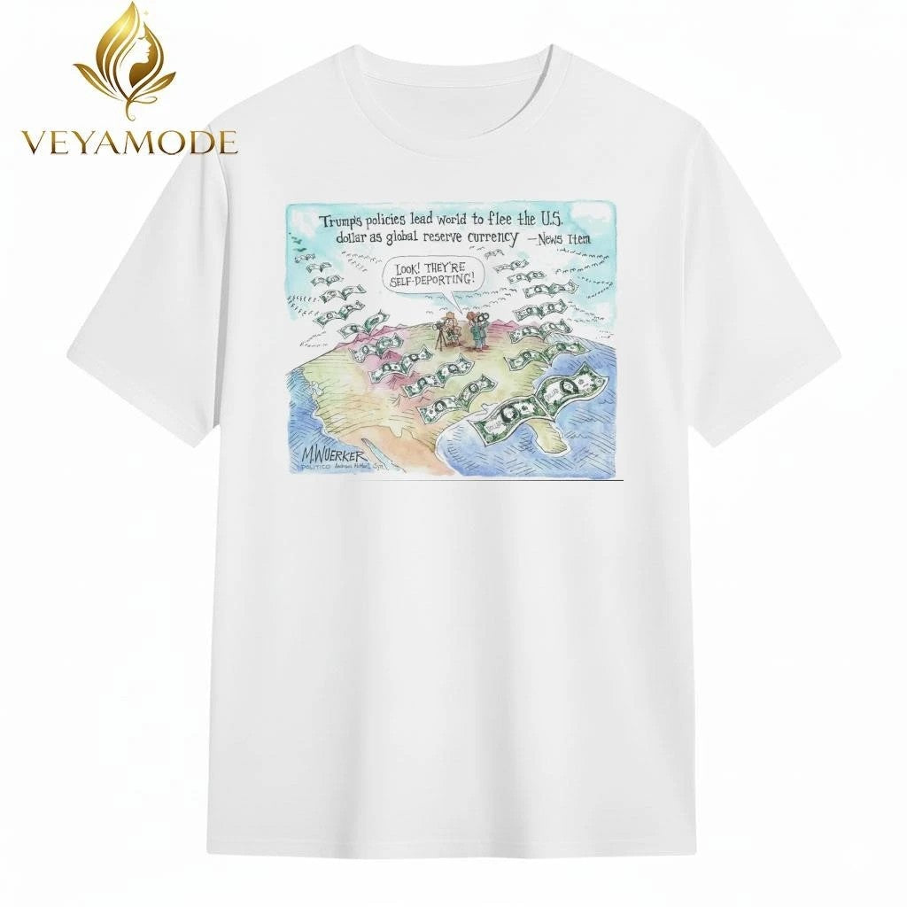 Trump’s policies lead world to flee the US dollar as global reserve currency tee Unisex , , , Long Sleeve Tee