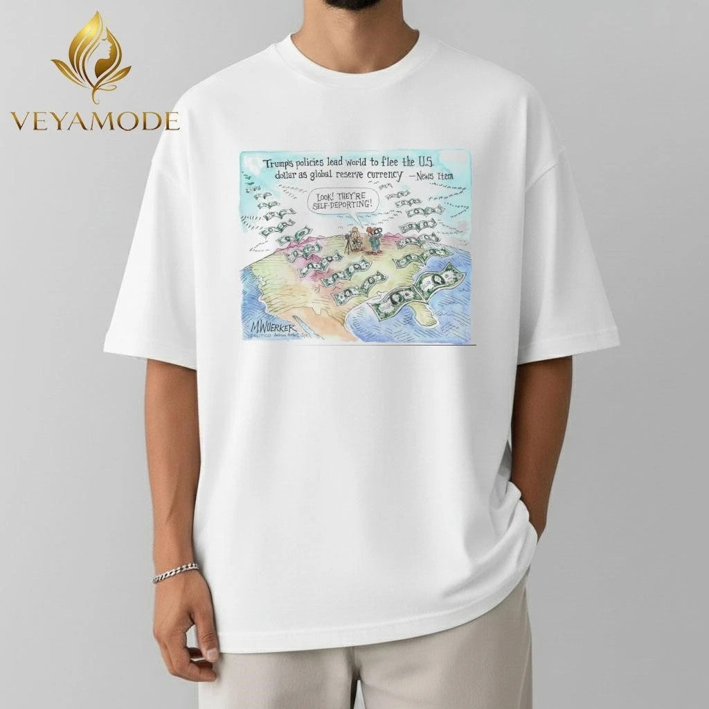 Trump’s policies lead world to flee the US dollar as global reserve currency tee Unisex , , , Long Sleeve Tee