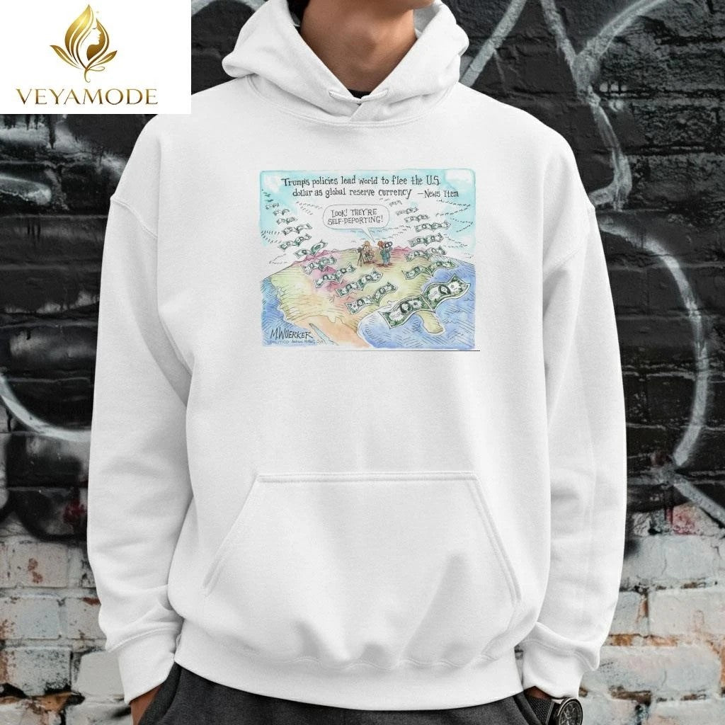 Trump’s policies lead world to flee the US dollar as global reserve currency tee Unisex , , , Long Sleeve Tee