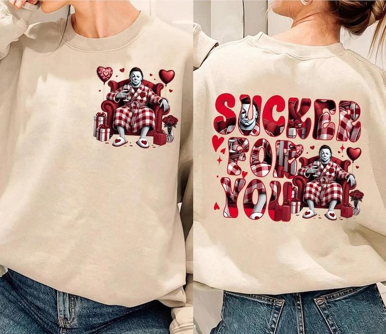Two Sides Horror Characters Valentine Bundle Shirt Sucker You Shirts Valentine Horror Shirt Horror Characters Shirt Scary Movie Valentine Shirt T-Shirts