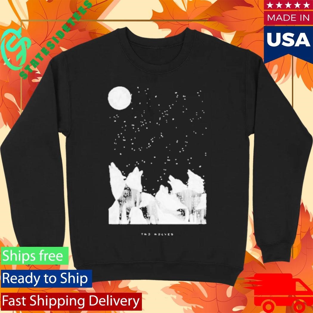 Two Wolves Wine Group Song Logo Shirt Unisex , , , Long Sleeve Tee