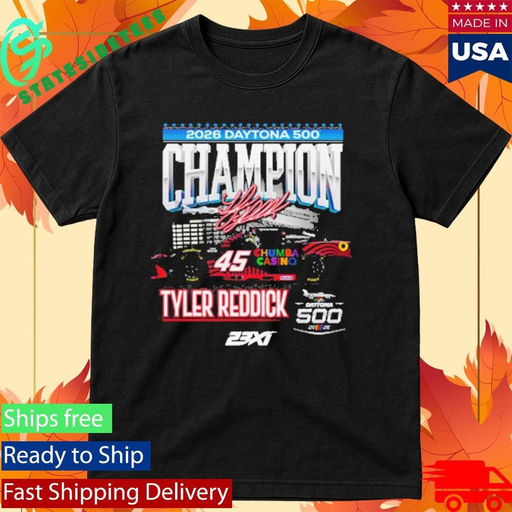 Tyler Reddick Checkered Flag Sports 2026 Daytona 500 Champion Shirt Unisex , , , Long Sleeve Tee