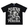 UFC "Alex Pereira" Heavyweight Vintage 100% Cotton Menswear Top Crew Necks UFC Fans Casual Streetwear Black Baggy Gamis Tropical T-Shirts