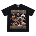 UFC "Khamzat Chimaev" Heavyweight Vintage 100% Cotton Menswear Top Crew Necks UFC Fans Casual Streetwear Black Gamis Tropical T-Shirts