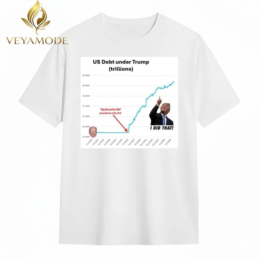 US Debt under Trump trillions vs Biden tee Unisex , , , Long Sleeve Tee