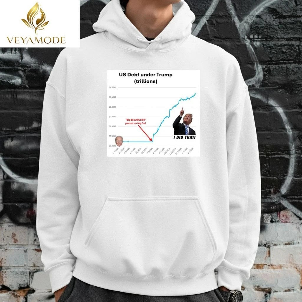 US Debt under Trump trillions vs Biden tee Unisex , , , Long Sleeve Tee