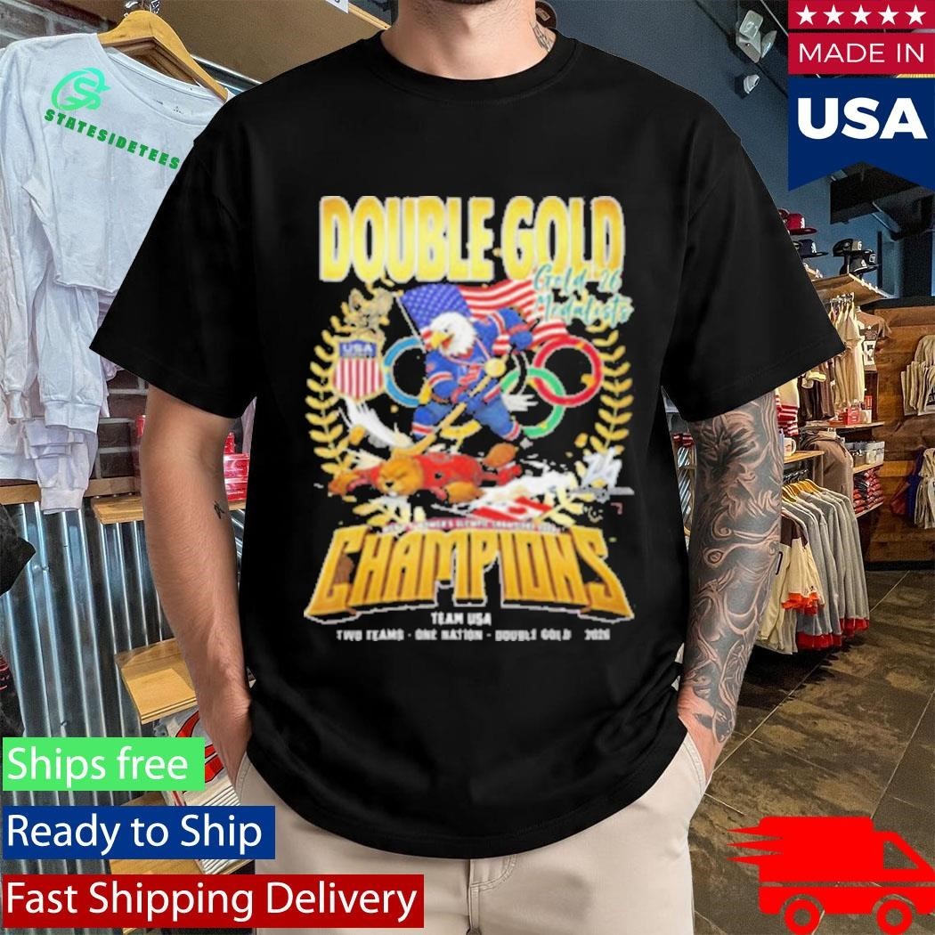 USA Hockey Double Gold Champions 2026 Eagle vs Beaver Shirt Unisex , , , Long Sleeve Tee