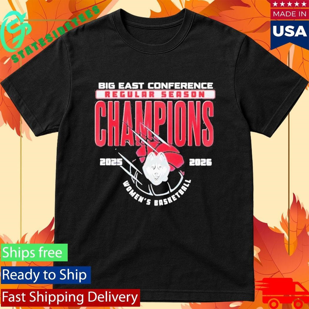 Uconn Huskies Womens Basketball 2026 Big East Champions Shirt Unisex , , , Long Sleeve Tee