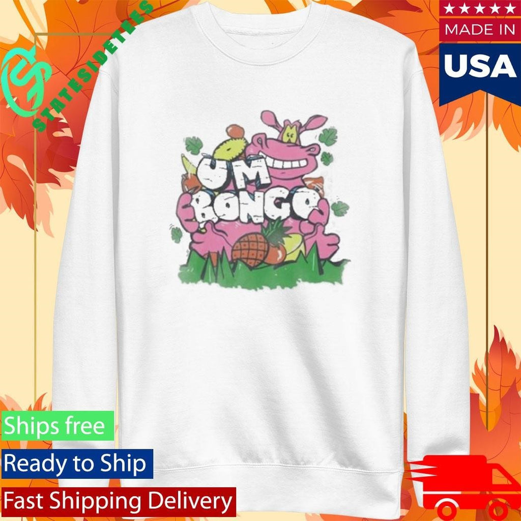 Um Bongo Cartoon Hippo Unisex , , , Long Sleeve Tee