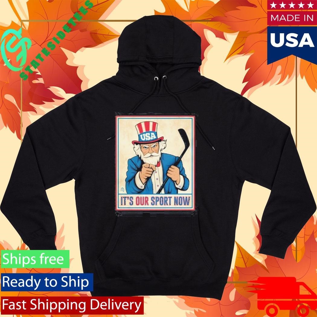 Uncle Sam It’s Our Sport Now Team Usa Ice Hockey Champions 2026 Unisex , , , Long Sleeve Tee