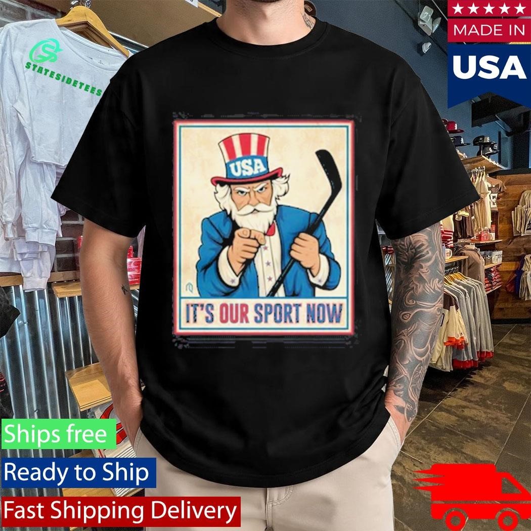 Uncle Sam It’s Our Sport Now Team Usa Ice Hockey Champions 2026 Unisex , , , Long Sleeve Tee