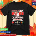 Undefeated 16 0 2026 CFP Champions Indiana 27 Miami 21 Go Hoosiers Shirt Unisex , , , Long Sleeve Tee