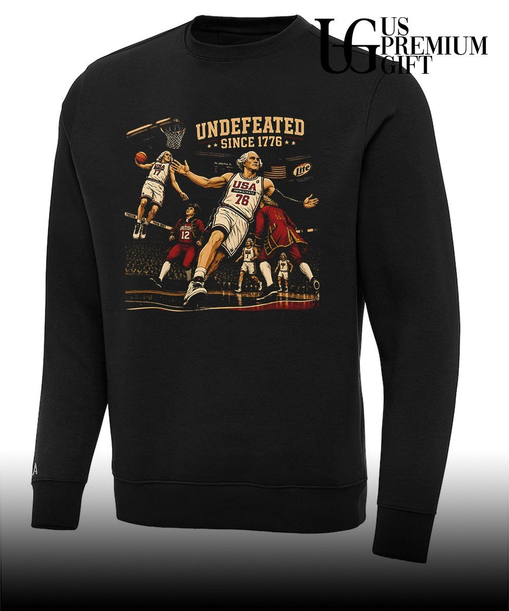 Undefeated since 1776 Founding Fathers 4th of July Basketball shirt